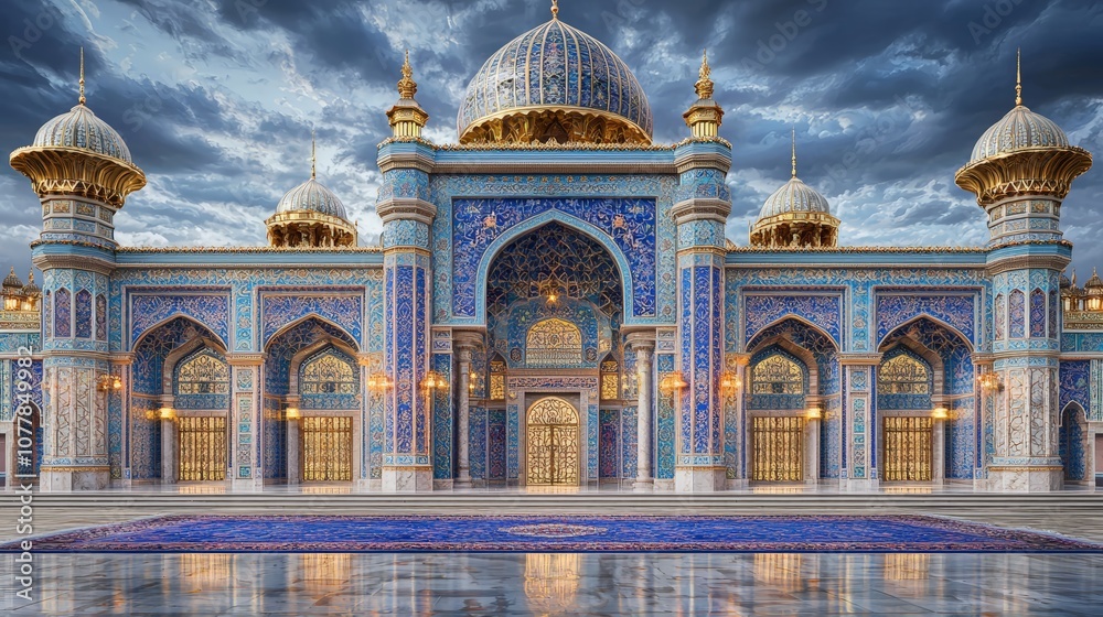 Obraz premium Iranian architecture-inspired exhibit