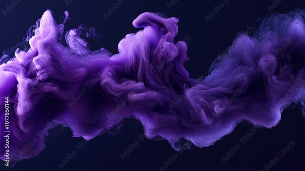 Fototapeta premium Abstract Purple Ink Swirl