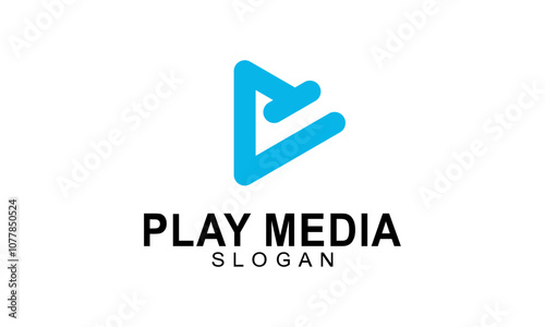 Free Download Play media logo design template  - GFXLoad