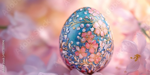 Close-Up of Painted Easter Eggs