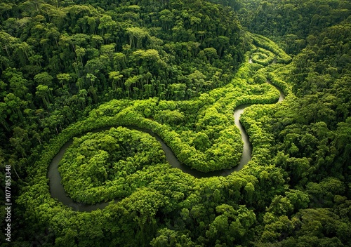 amazon rainforest shot worthy of national geographic award .generative ai photo