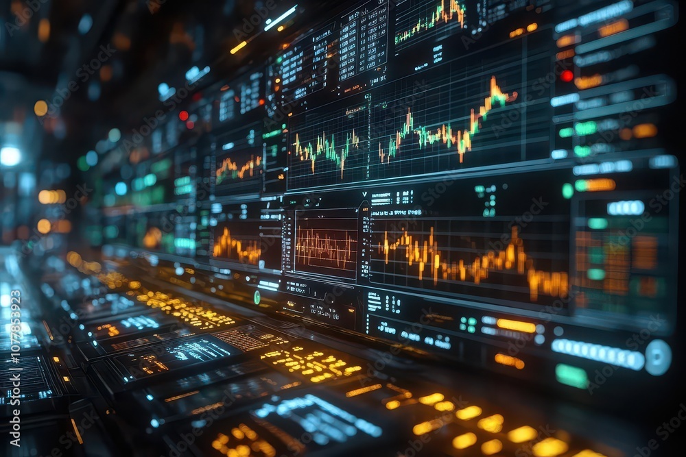 dynamic financial graphs with glowing lines digital screens displaying market trends illustrating concepts of trading economic fluctuations and the impact of financial crises dynamic financial graphs with glowing lines digital screens displaying market trends illustrating concepts of trading economic fluctuations and the impact of financial crises