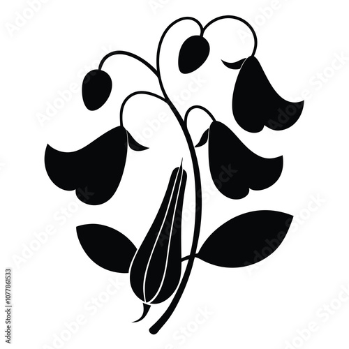 Sweet Pea Flower Vector Art.