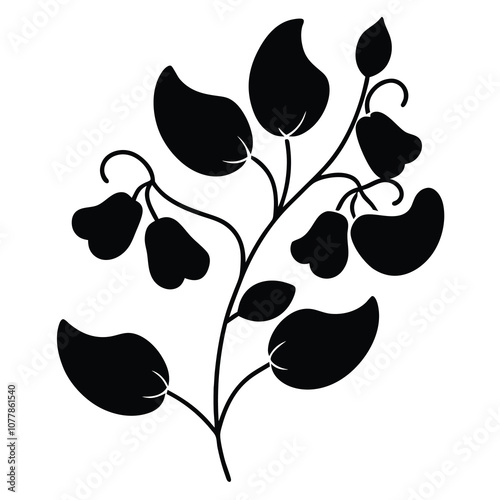 Sweet Pea Flower Vector Art.