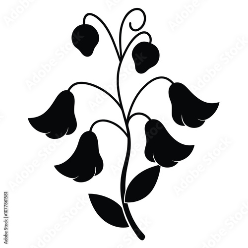 Sweet Pea Flower Vector Art.