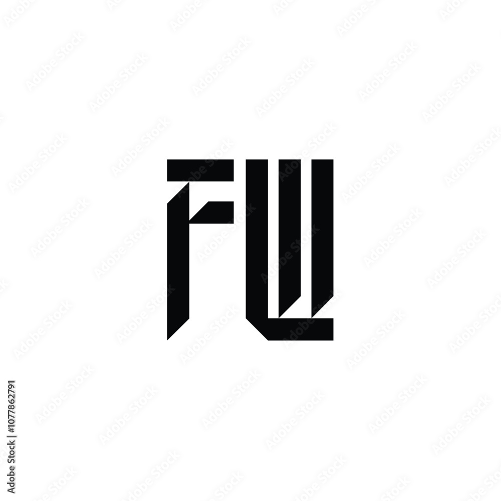 FW monogram logo design letter text name symbol monochrome logotype alphabet character simple logo FW monogram logo design letter text name symbol monochrome logotype alphabet character simple logo