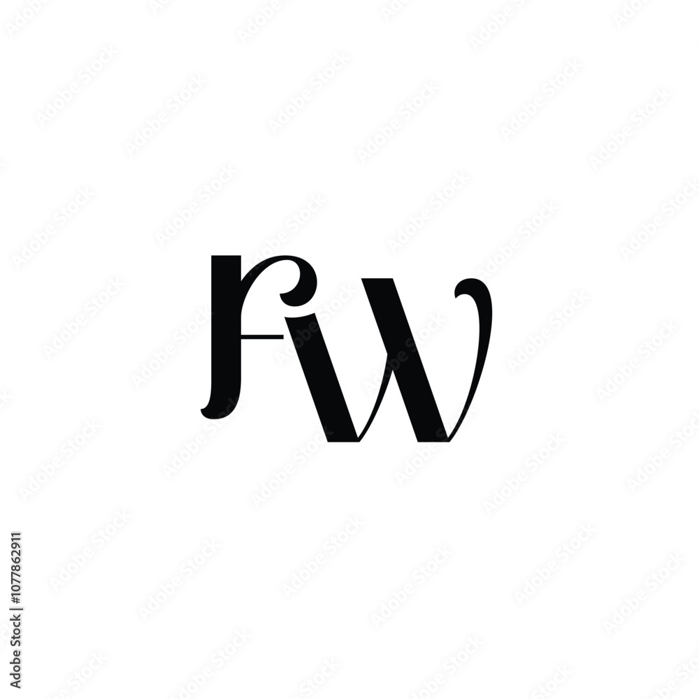 FW monogram logo design letter text name symbol monochrome logotype alphabet character simple logo FW monogram logo design letter text name symbol monochrome logotype alphabet character simple logo