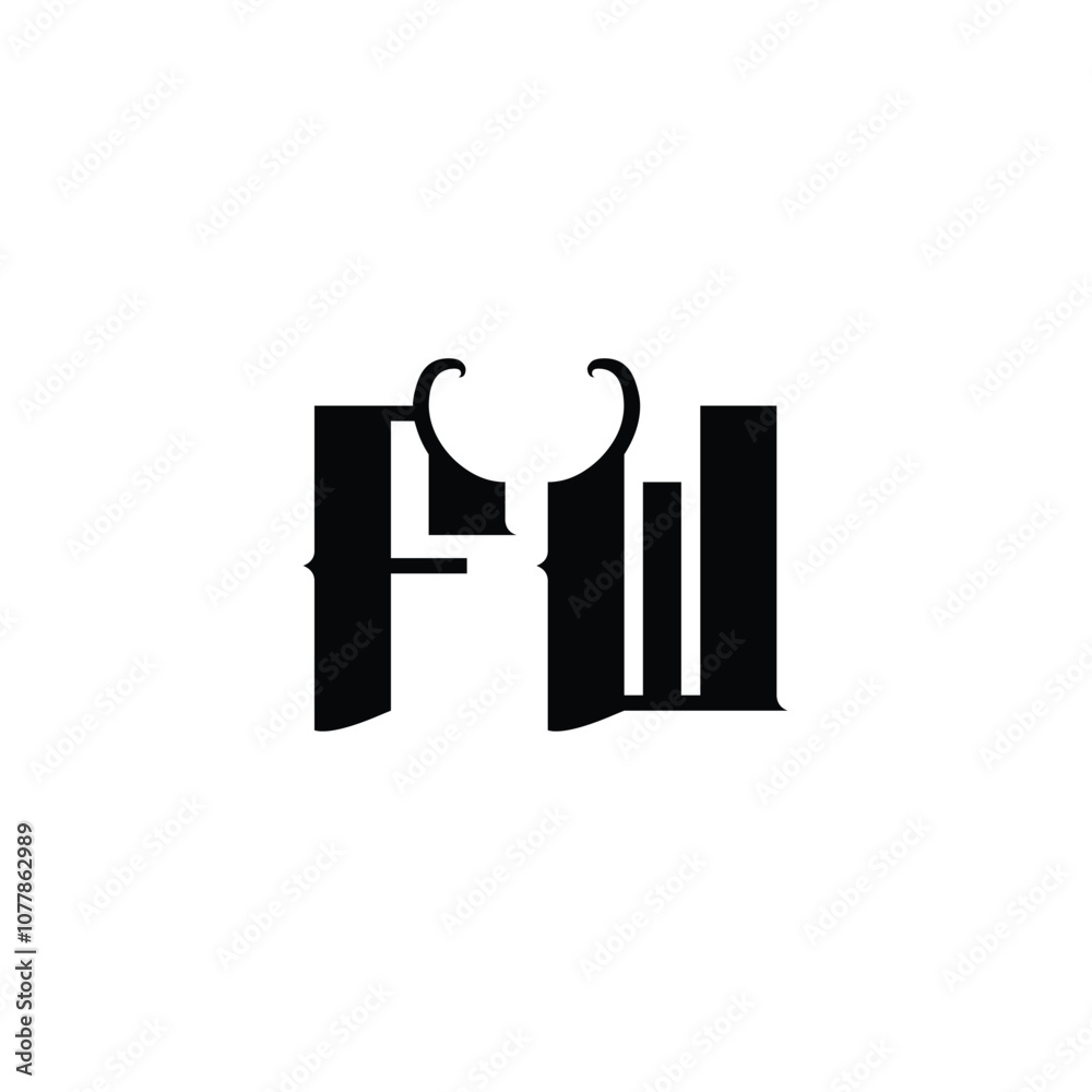 FW monogram logo design letter text name symbol monochrome logotype alphabet character simple logo FW monogram logo design letter text name symbol monochrome logotype alphabet character simple logo
