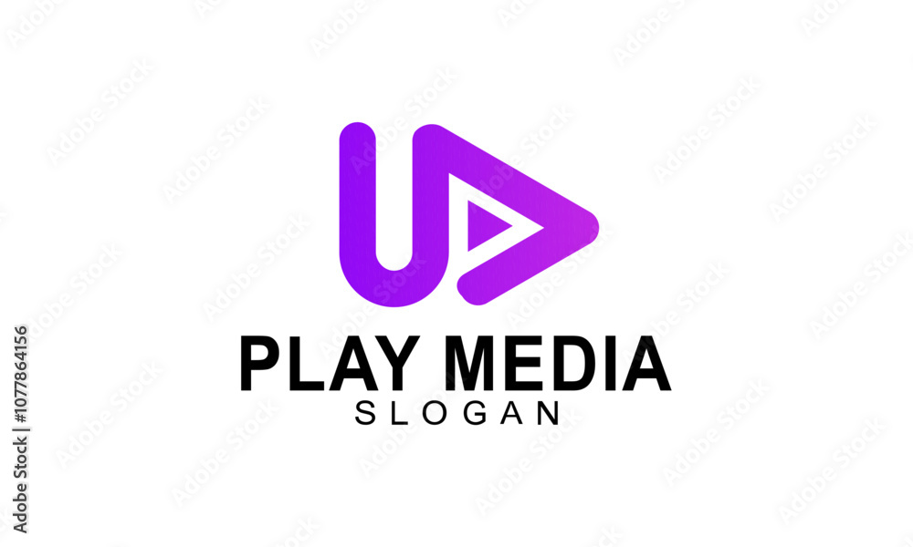 Play media logo design template Play media logo design template