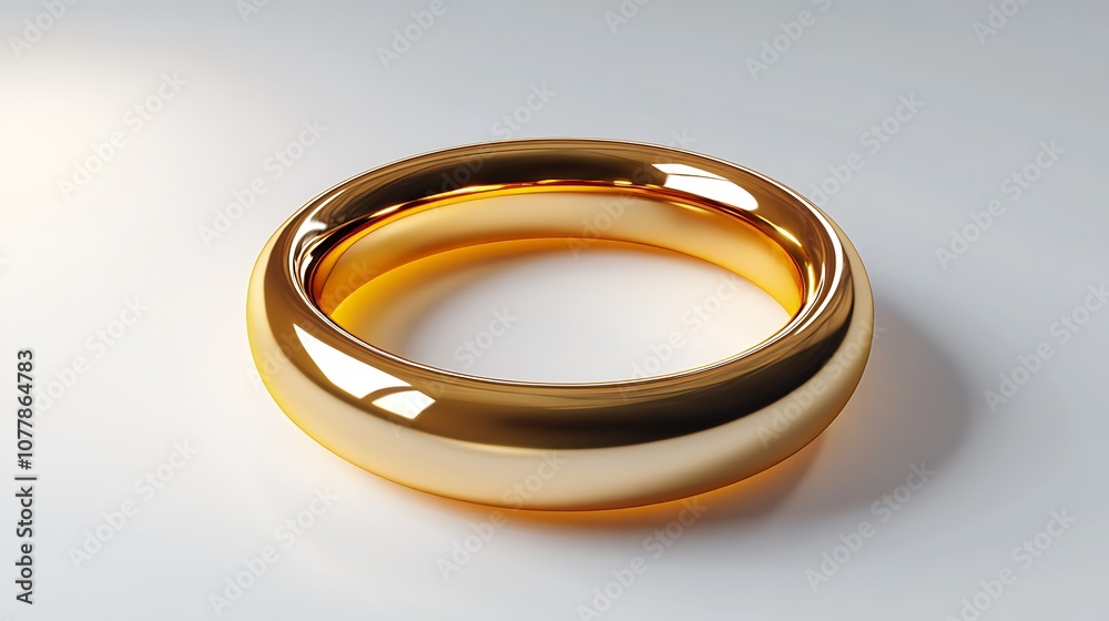 Golden Hollow Ring with Polished Finish Golden Hollow Ring with Polished Finish