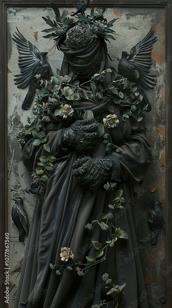 The Enigma of the Veiled Figure: A Surrealist Exploration of Nature and Mystery The Enigma of the Veiled Figure: A Surrealist Exploration of Nature and Mystery