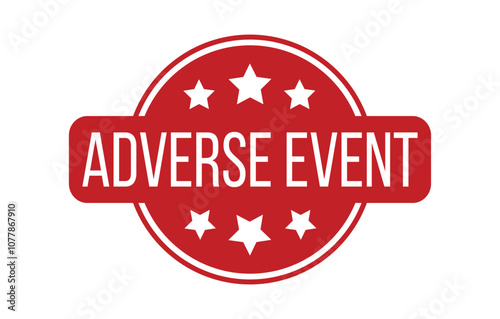 ADVERSE EVENT Rubber Stamp Seal Vector illustration isolated on white background