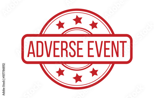 ADVERSE EVENT Rubber Stamp Seal Vector illustration isolated on white background