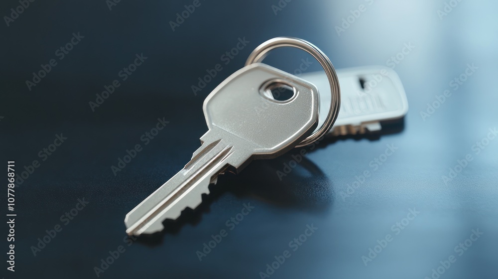 Close-up of a Silver Key on a Dark Surface Close-up of a Silver Key on a Dark Surface