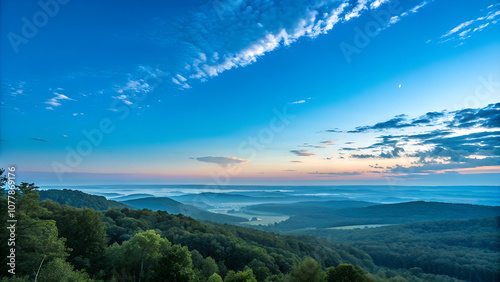 sunset over the mountains