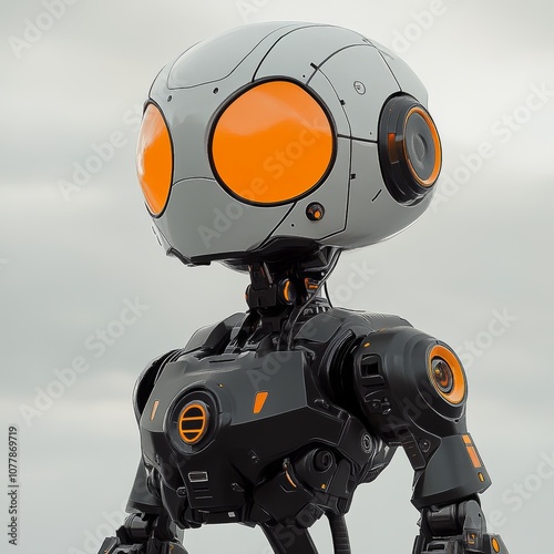 robot whole body, simple, simple modeling, hard edge modeling, simple style, OC rendering