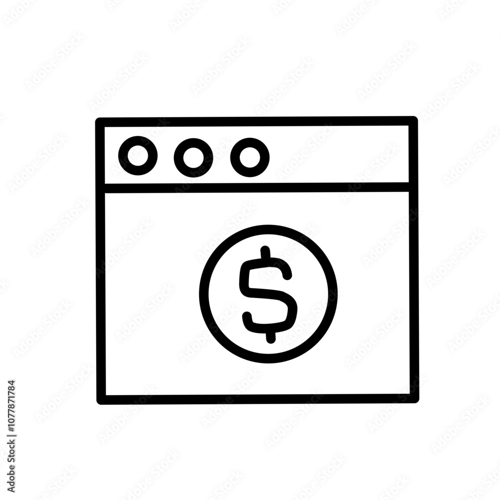 Online business line icon