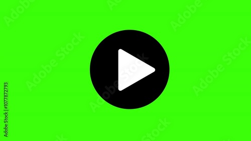 Animated play and stop button icon concept animation with alpha channel