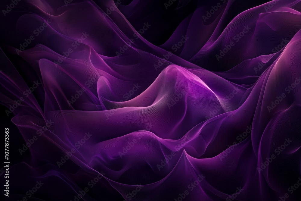 Fototapeta premium Abstract Purple and Black Swirling Fabric