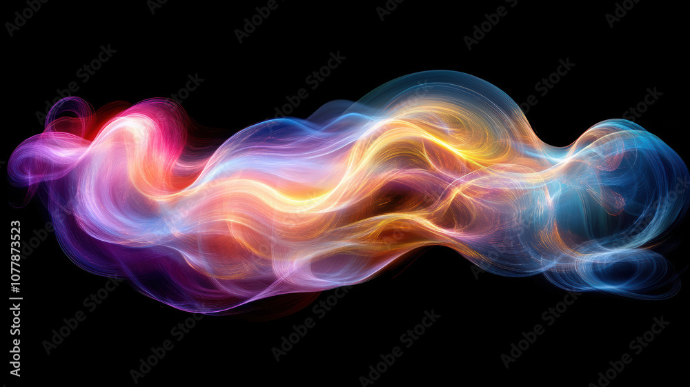 Softly Lit Curves on Dark Background