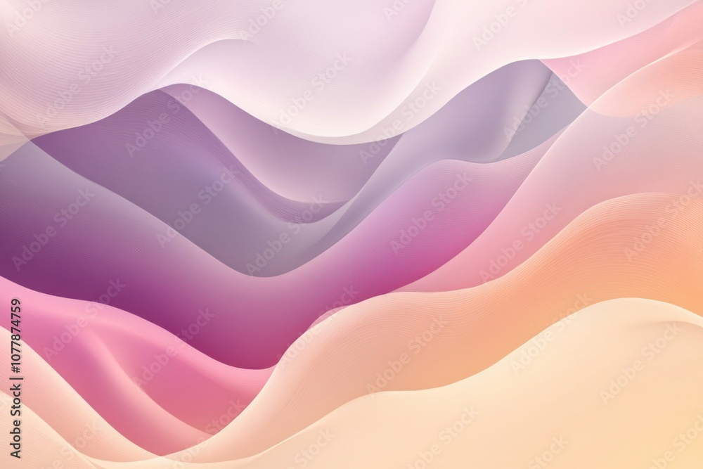 Obraz premium Abstract Pastel Waves with Gradient Colors