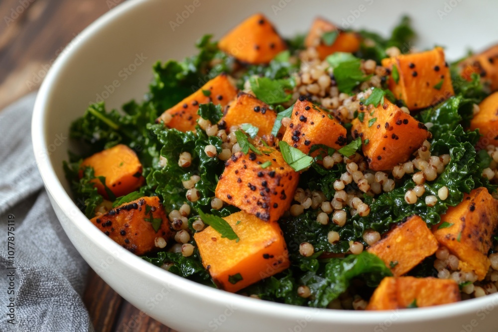 Roasted Butternut Squash, Kale, and Quinoa Salad