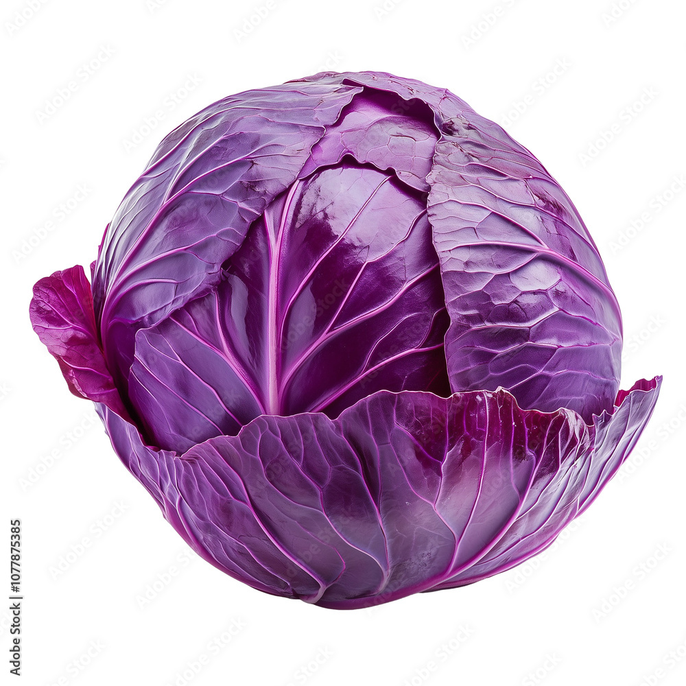 Whole fresh purple cabbage isolated on a transparent background Whole fresh purple cabbage isolated on a transparent background