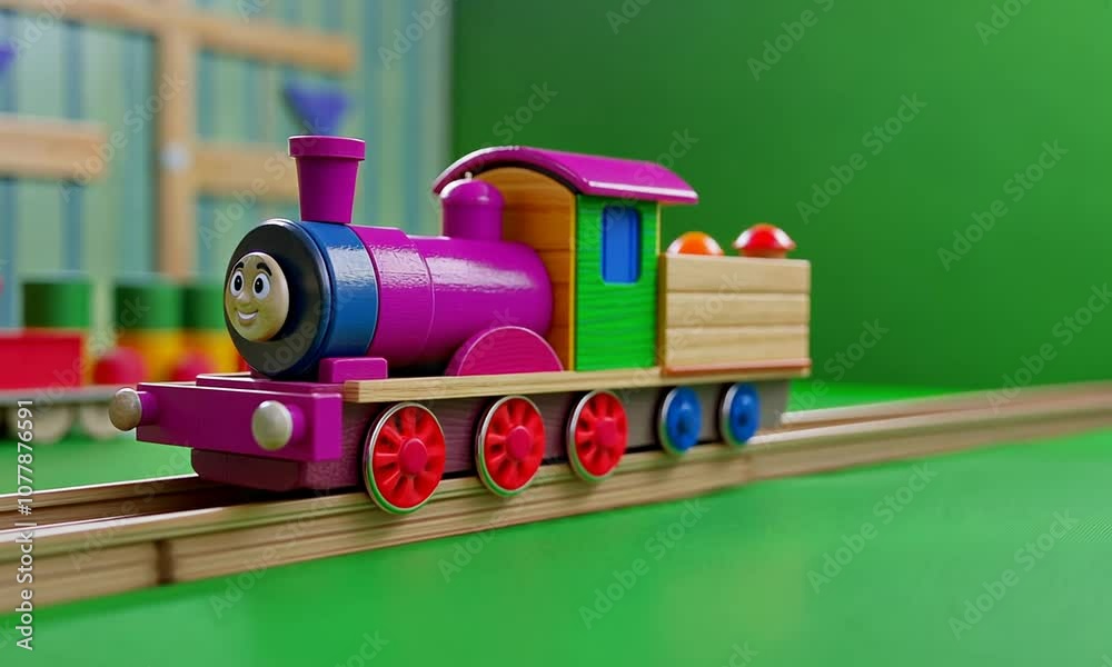 Colorful Wooden Toy Train