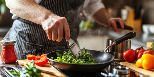 A person with limited mobility using adaptive kitchen tools while cooking