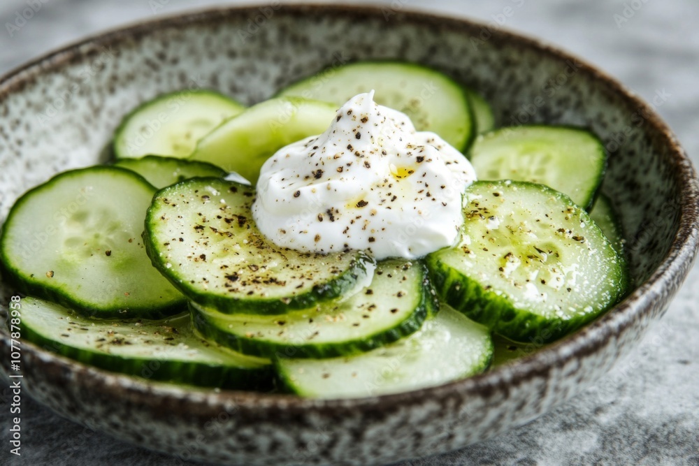 Cucumber and Yogurt Salad with Black Pepper Cucumber and Yogurt Salad with Black Pepper