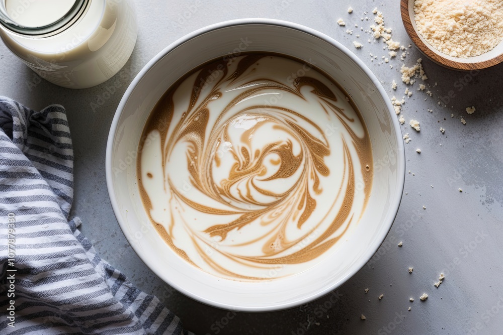 Creamy Milk Splash Swirl with Smooth Texture Creamy Milk Splash Swirl with Smooth Texture