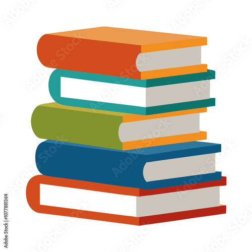 Stack of Book vector art illustration