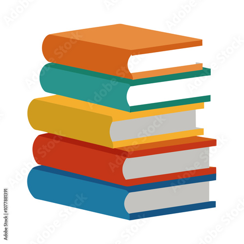 Stack of Book vector art illustration