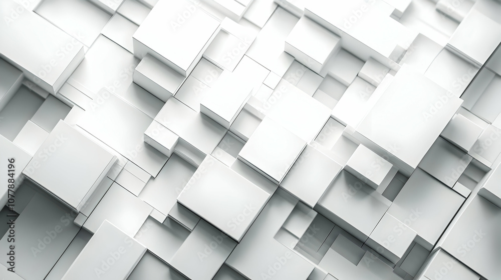 Abstract White Cube Background Abstract White Cube Background