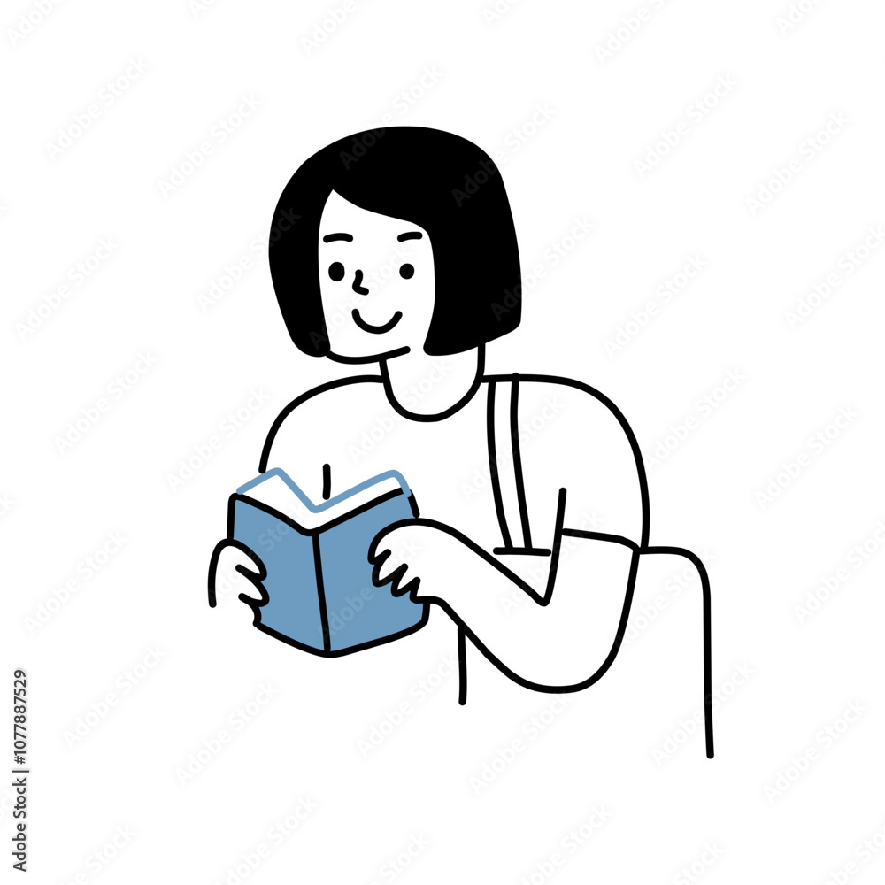 People reading book illustration People reading book illustration