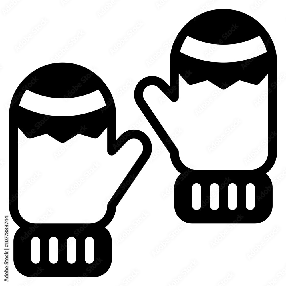 Mittens winter vector icon illustration Mittens winter vector icon illustration