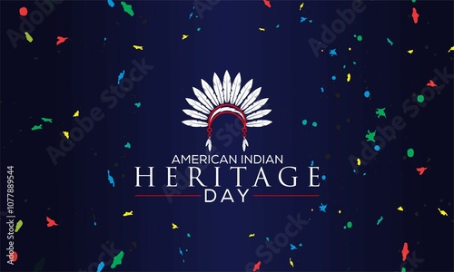 American Indian Heritage Day Honoring Indigenous Cultures, vektor background .