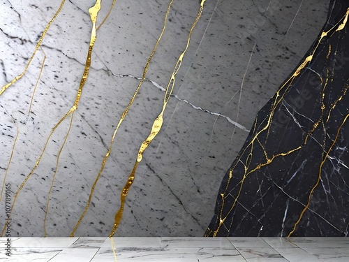 Marble texture backdrop with realistic veins and colour variations, featuring smooth patterns in natural colour. Perfect for backgrounds, design projects, and product placement.