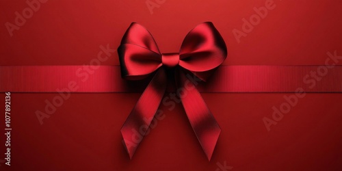 Simple gradient background with a centered red ribbon,space for text