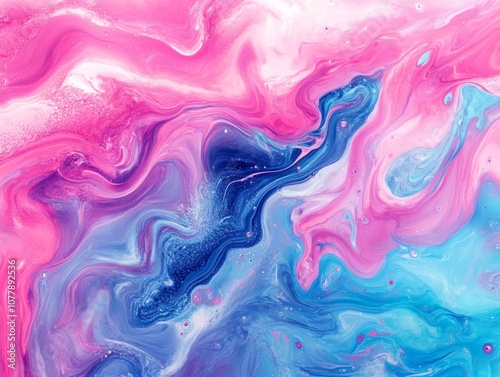 Wallpaper Mural Abstract Swirling Pink and Blue Acrylic Paint Artwork Torontodigital.ca