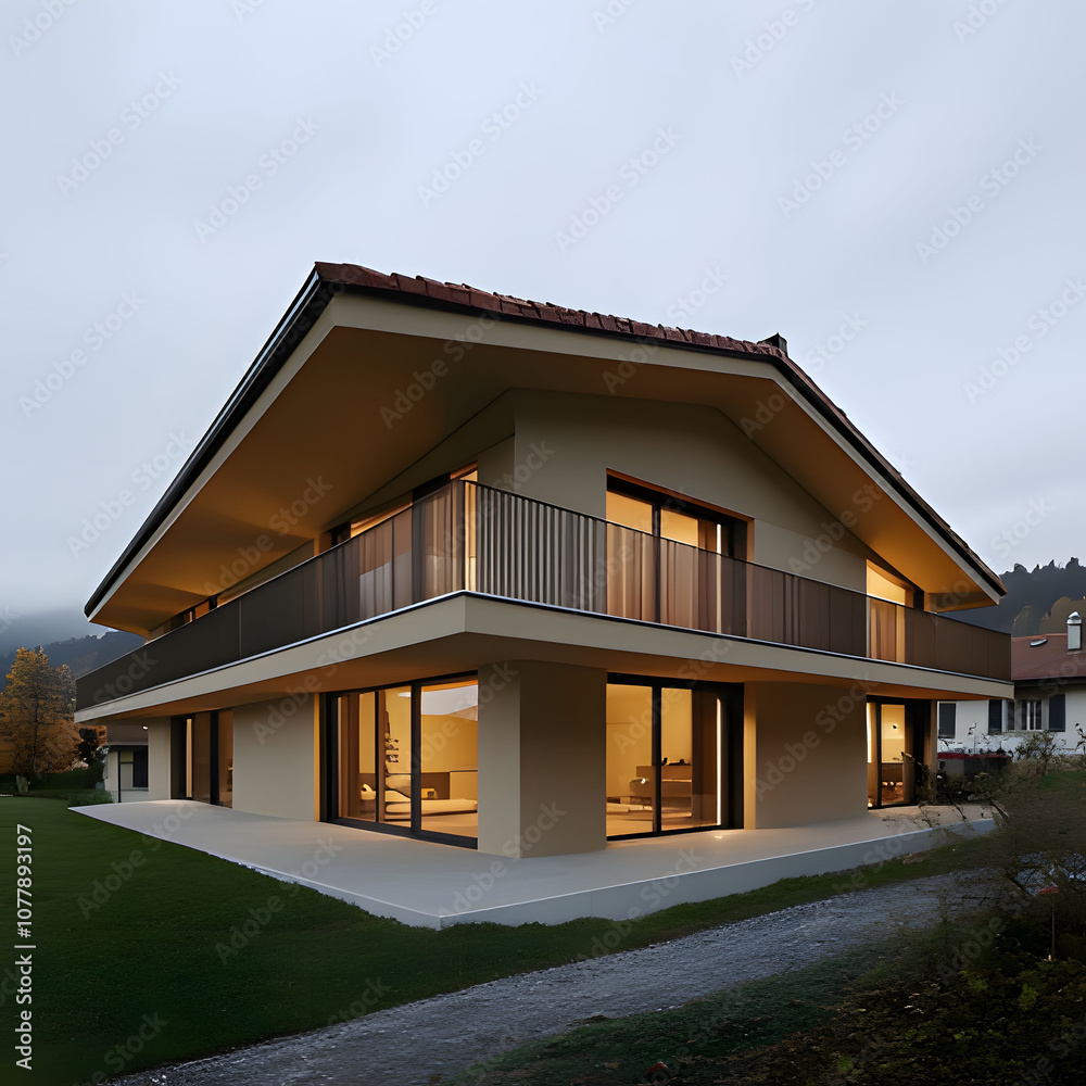 a house with a balcony that has a balcony that says the home. Generative AI a house with a balcony that has a balcony that says the home. Generative AI