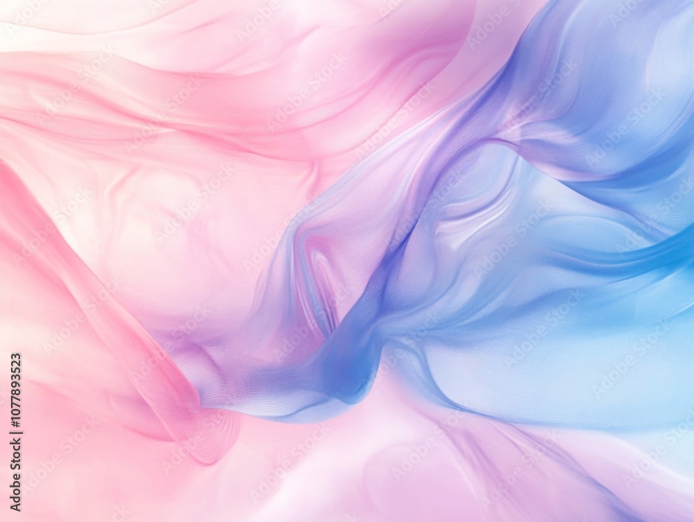 Fototapeta premium Abstract Pink and Blue Fabric Swirls