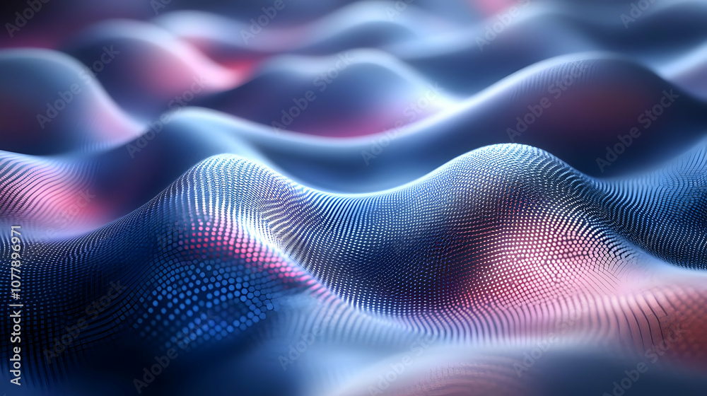 Abstract 3D Background - Wavy Pattern with Blue and Pink Hues Abstract 3D Background - Wavy Pattern with Blue and Pink Hues
