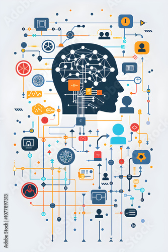 Conceptual Representation of Interconnected Machine Learning Frameworks and Technologies photo