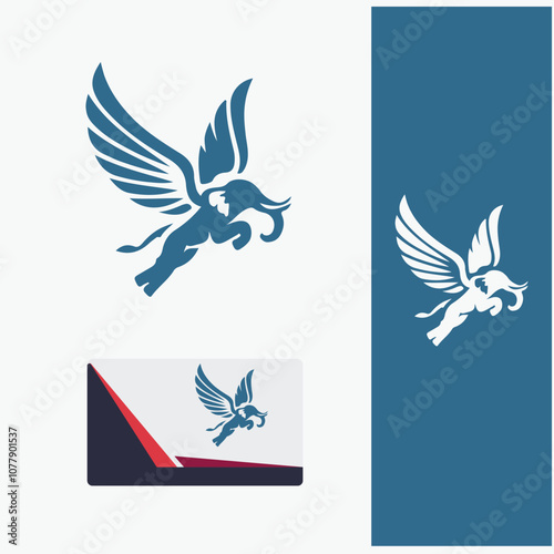 Flying Elephant Logo Design Variations