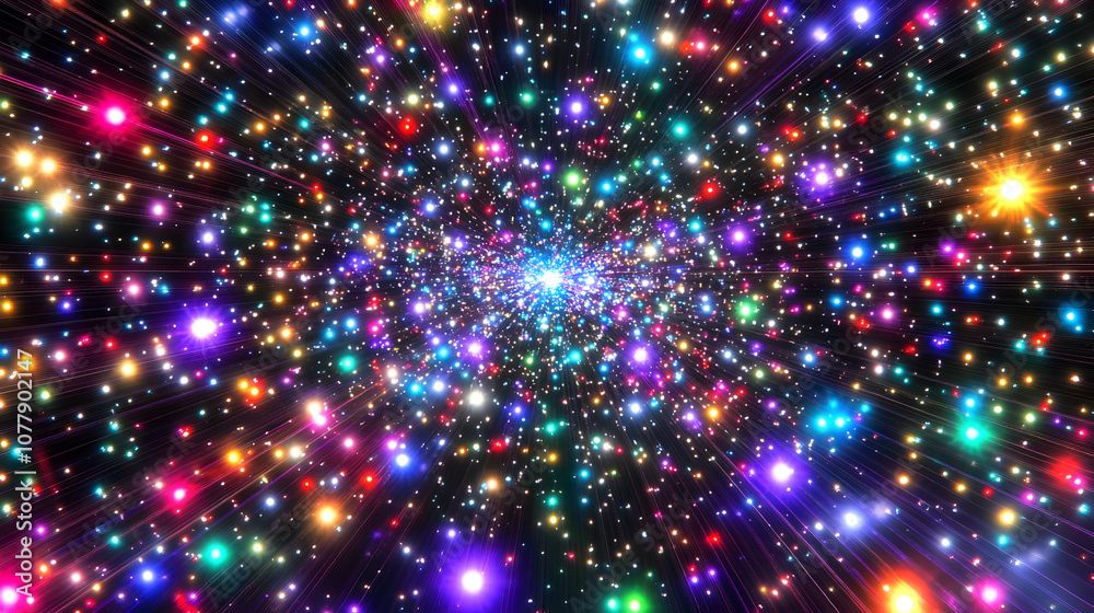 Abstract Light Background with Colorful Stars Abstract Light Background with Colorful Stars
