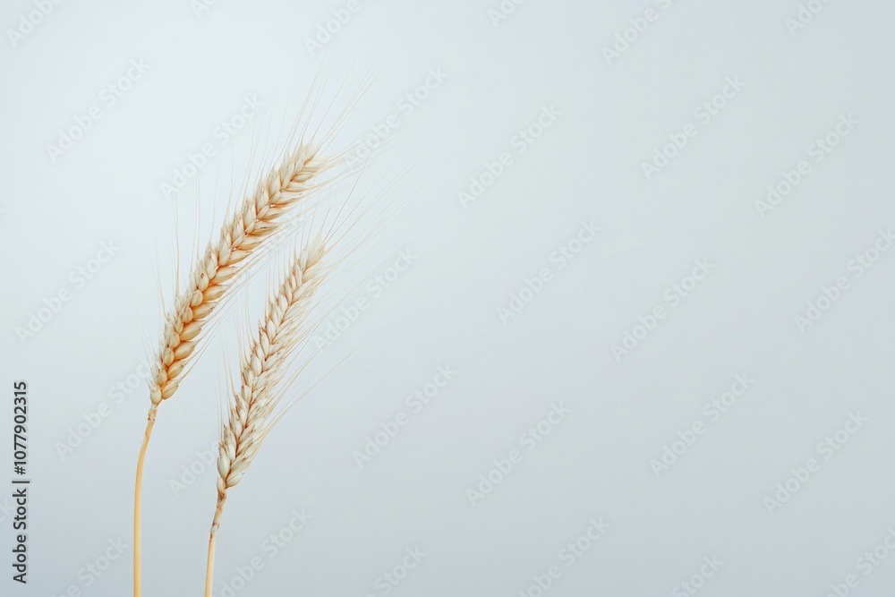 Tall Wheat Stalk Against Blue Sky Tall Wheat Stalk Against Blue Sky