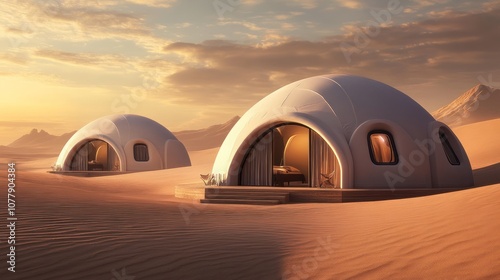 Dome-shaped Homes in the Desert