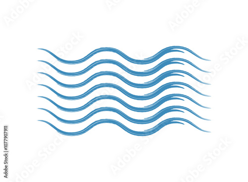 waves brush stroke geometric shape
