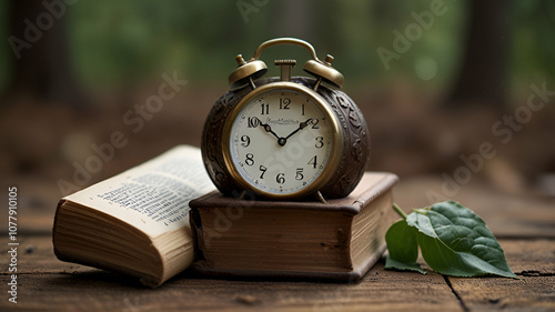 old pocket watch on wooden table